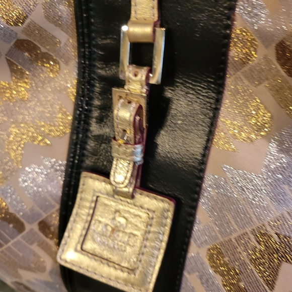 L.A.M.B. by Gwen Stefani Gold Glam Satchel Shoulder Tote Luxury Designer #551 - Picture 14 of 17